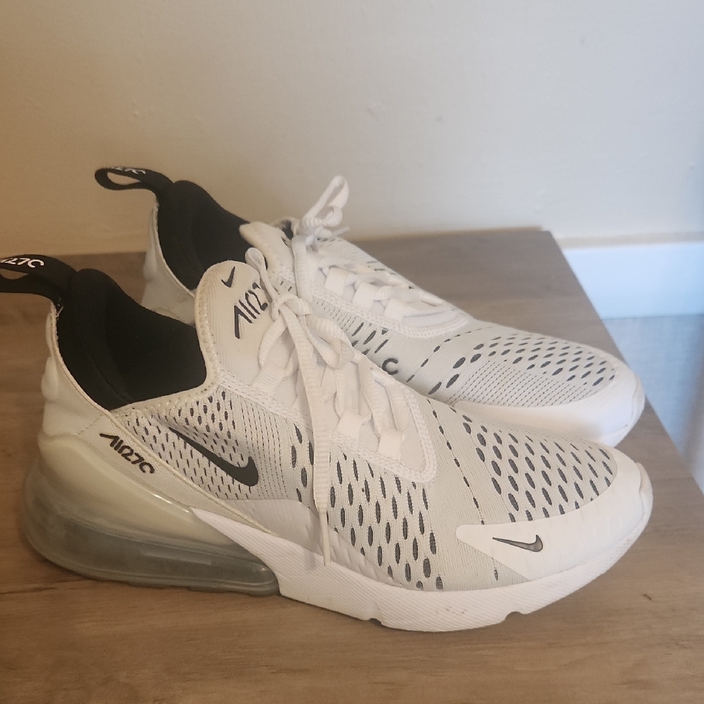 Nike Air Max 270 White and Black Sneakers